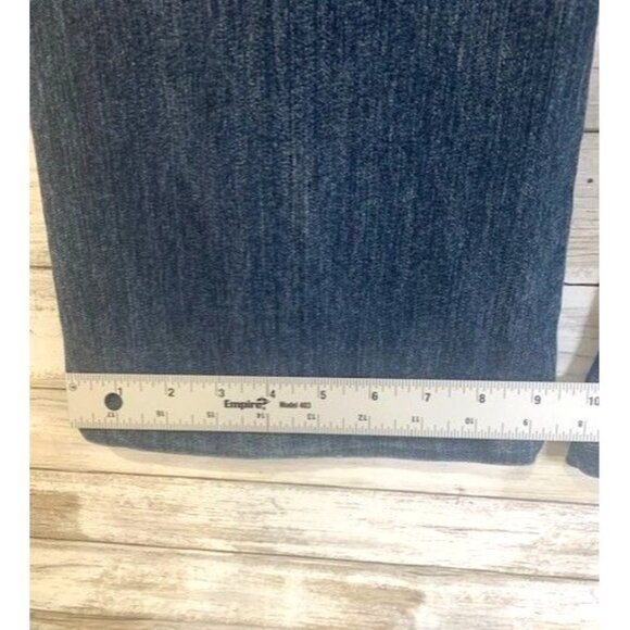 Cache Women's Bootcut Jeans Size 8 Blue Denim with Embroidered Floral Detail - Picture 7 of 8